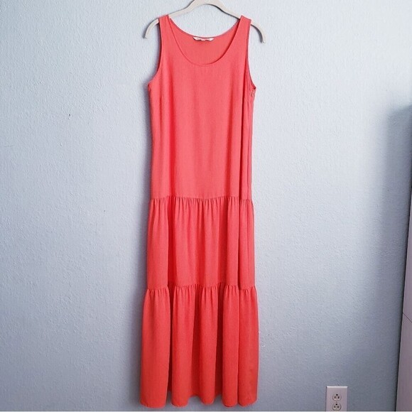 Elizabeth & James Orange Tiered Maxi Dress - Picture 2 of 7